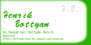 henrik bottyan business card